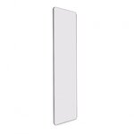 EMUCA SRL Miroir extractible pour armoires et dressings Quartz -  pivotant à 180° -  1.000x300mm -  Aluminium -  verre et acier -  Titane