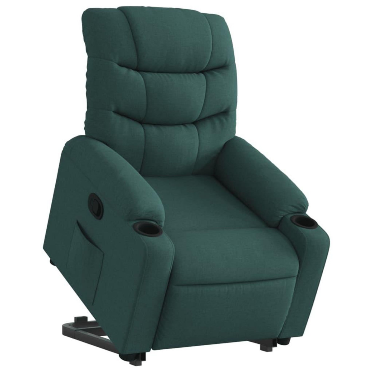 VIDAXL Fauteuil inclinable vert fonce tissu
