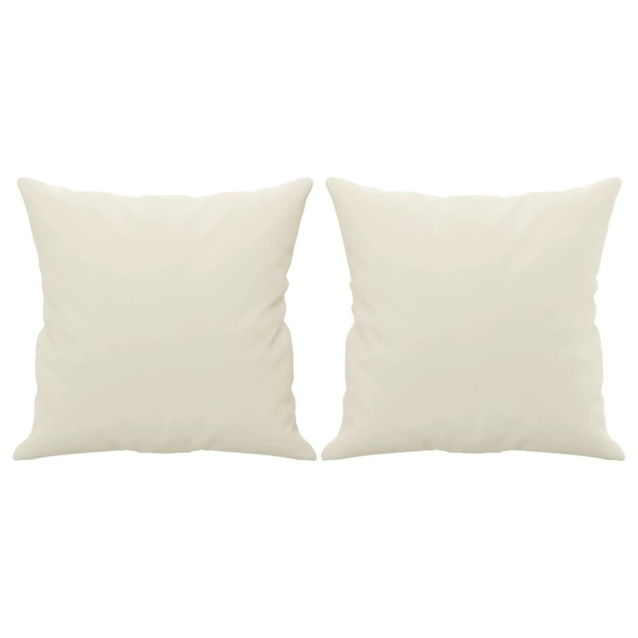 Voir la diapositive 5 : VIDAXL Canape 2 places avec oreillers decoratifs creme 120 cm velours