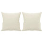 Voir la diapositive 5 : VIDAXL Canape 2 places avec oreillers decoratifs creme 120 cm velours