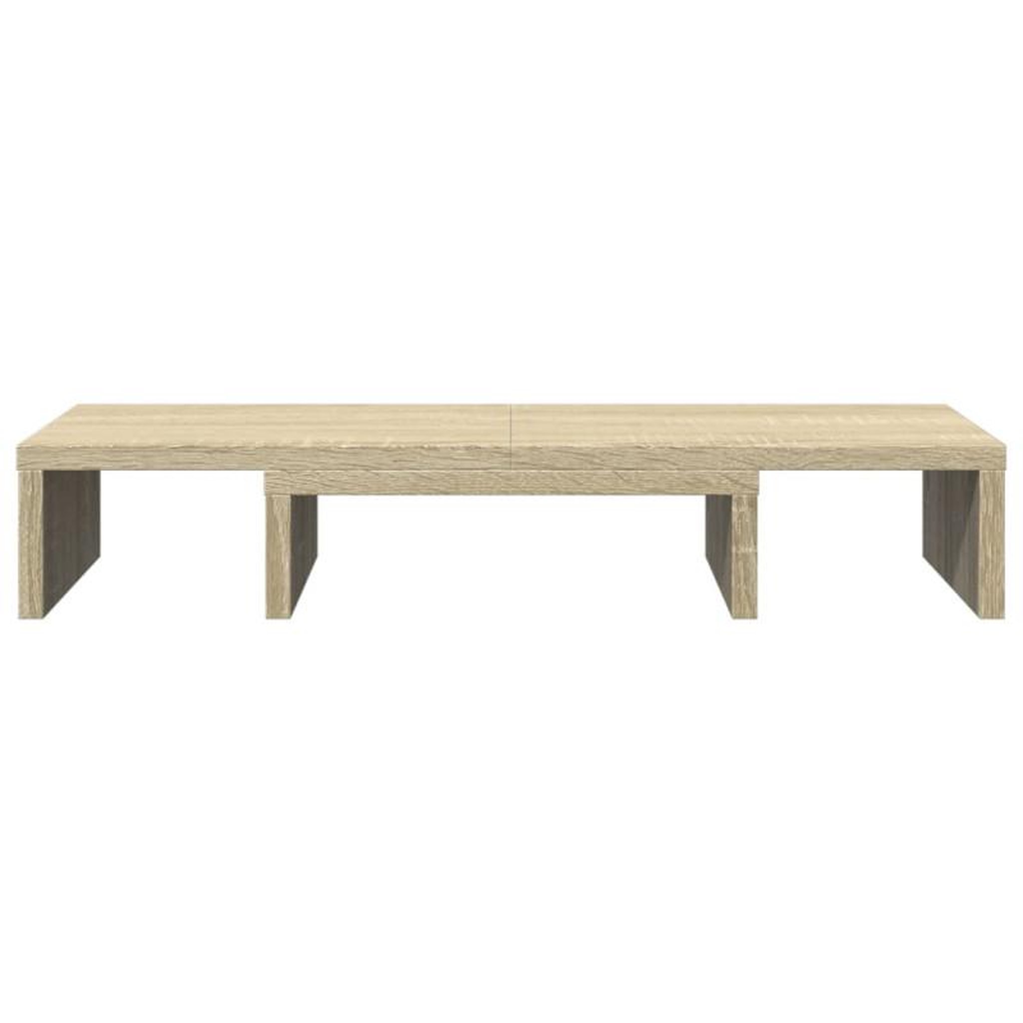 Voir la diapositive 4 : VIDAXL Support de moniteur réglable chêne sonoma bois d ingénierie