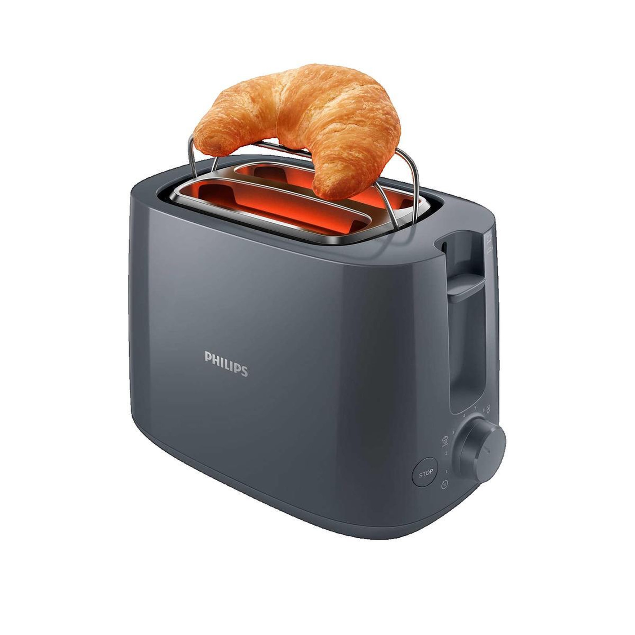 Voir la diapositive 3 : Philips Grille-pain Philips HD2581/10 avec 8 niveaux de brunissage