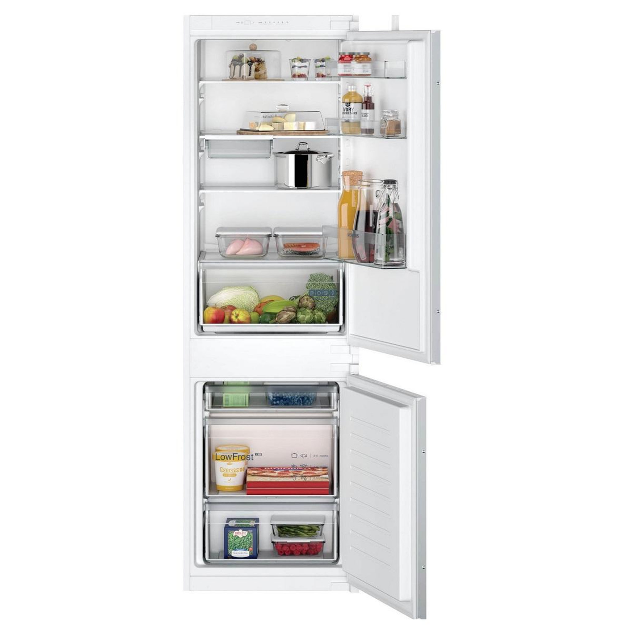 Siemens Réfrigérateur combiné intégrable à glissière 267l - ki86v5se0