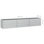Voir la diapositive 6 : VIDAXL Lit sureleve de jardin 240x40x45 cm Acier galvanise Argente