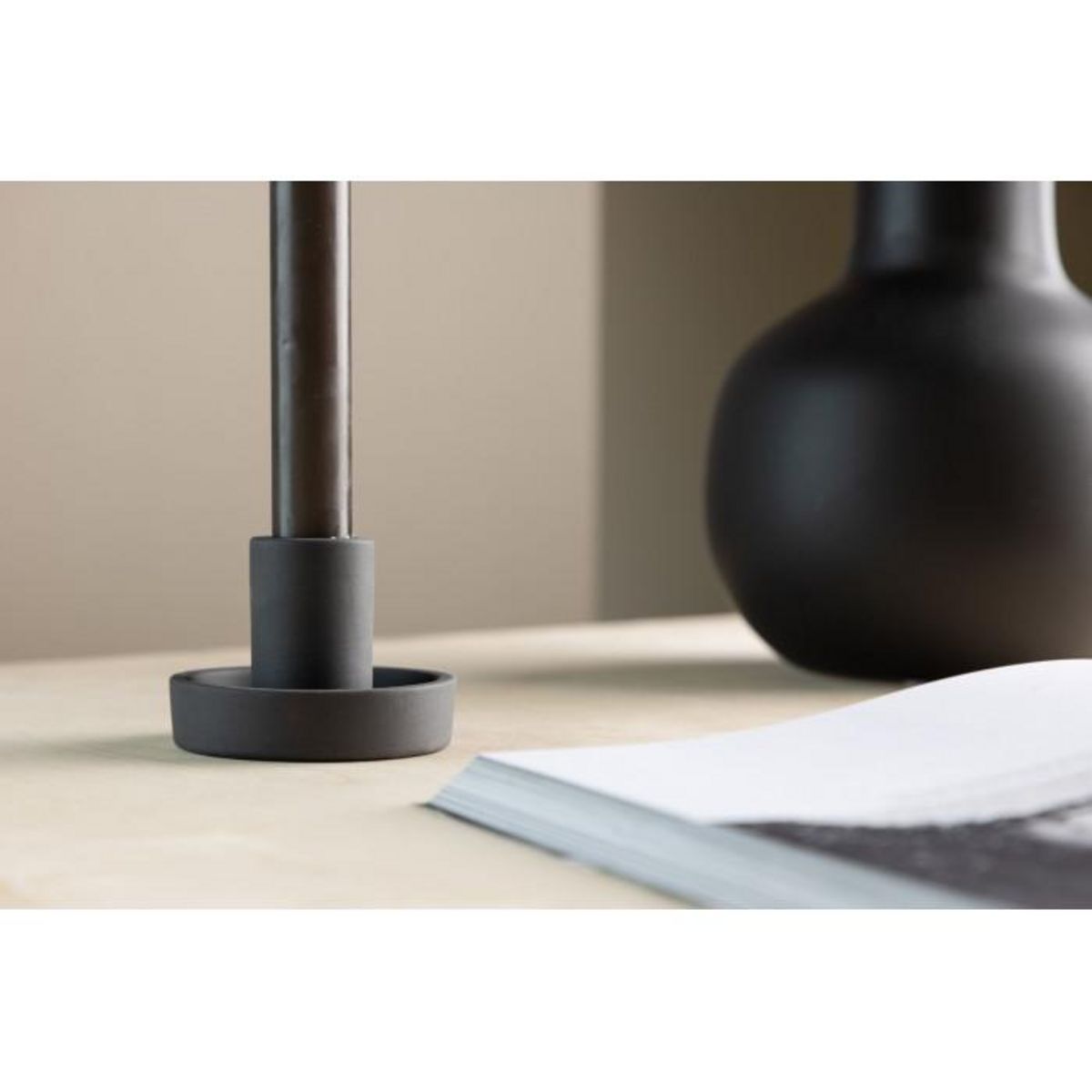 Paris Prix Bougeoir Design en Argile  Ceco  11cm Noir