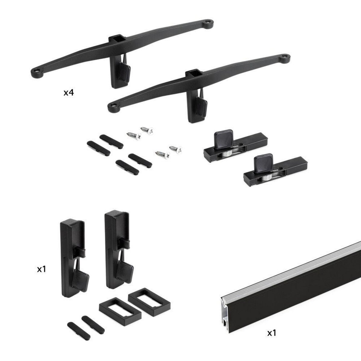 EMUCA SRL Kit Zero de supports pour étagères en bois et tringle