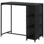 Voir la diapositive 4 : VIDAXL Table de bar avec rangement Noir 120x60x110 cm Resine tressee