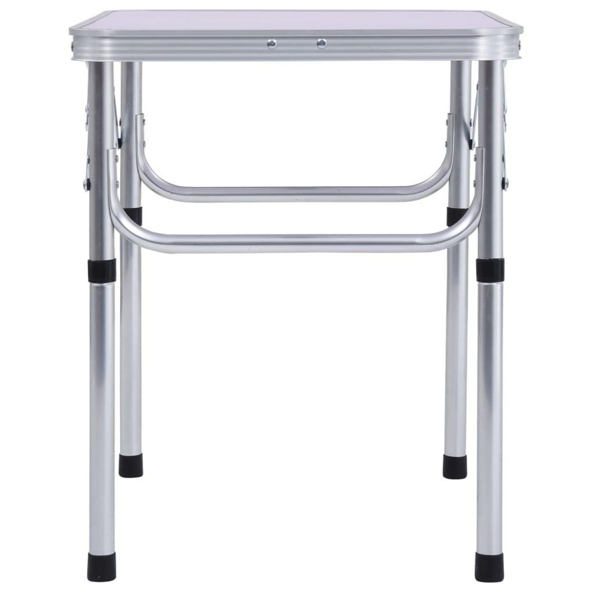 VIDAXL Table pliable de camping Blanc Aluminium 60x45 cm