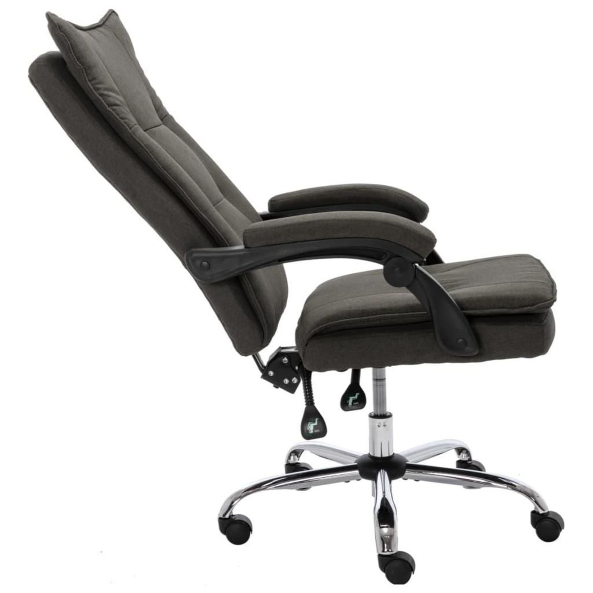 VIDAXL Chaise de bureau Gris Tissu