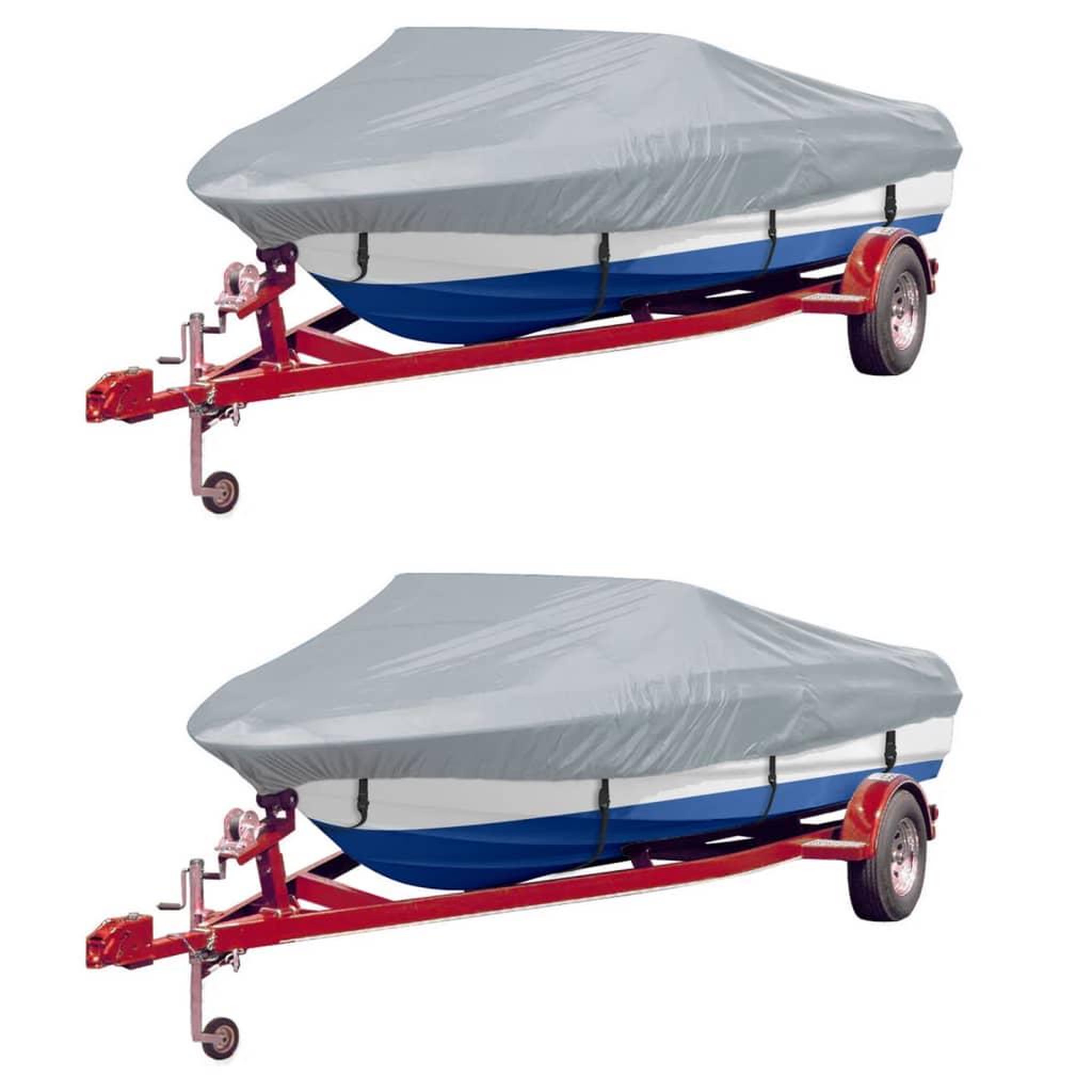 Voir la diapositive 1 : VIDAXL Housses de bateau 2 pcs Gris Longueur 488-564 cm Largeur 239 cm