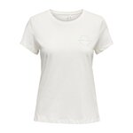 Only T shirt  Femme Only Pay Life. Coloris disponibles : Beige