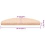 Voir la diapositive 6 : VIDAXL Tapis d'escalier autocollant 20 pcs creme 65x21x4 cm