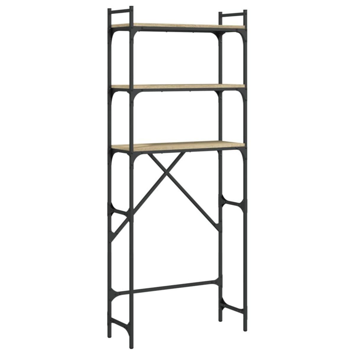VIDAXL Etagere de lave-linge chene sonoma 67x25x163 cm bois ingenierie