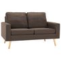 Voir la diapositive 2 : VIDAXL Ensemble de canapes 2 pcs Tissu Marron