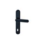 ESPACE-BRICOLAGE Poignée de porte sur plaque à clé L modèle Daphné - Noir velouté