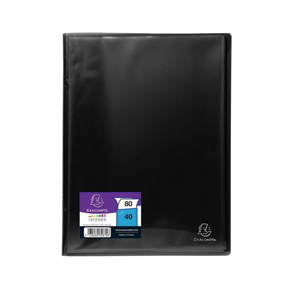 EXACOMPTA Porte vues A4 souple 200 vues Iderama noir