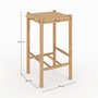 Voir la diapositive 4 : Rendez vous déco Tabouret pour îlot central 65 cm en tressage et bois-Kepler