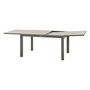 Voir la diapositive 5 : HESPERIDE Table de jardin extensible en aluminium effet bois 10 places EVASION - Lin et vert laurier