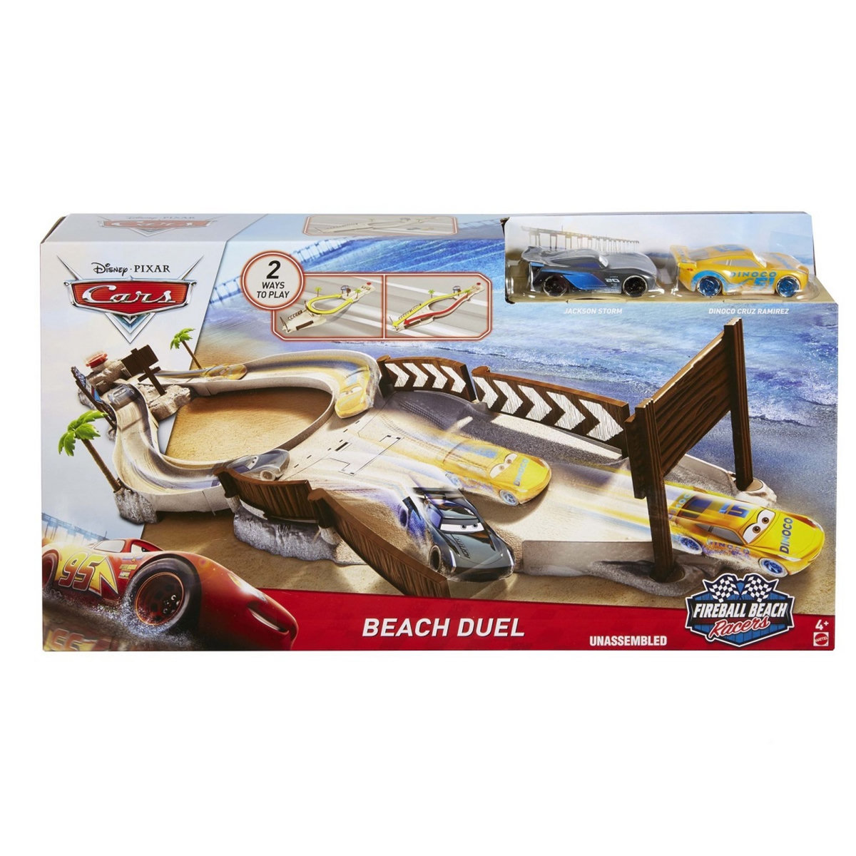 MATTEL Coffret piste + 2 voitures Fireball Beach Racers - Cars