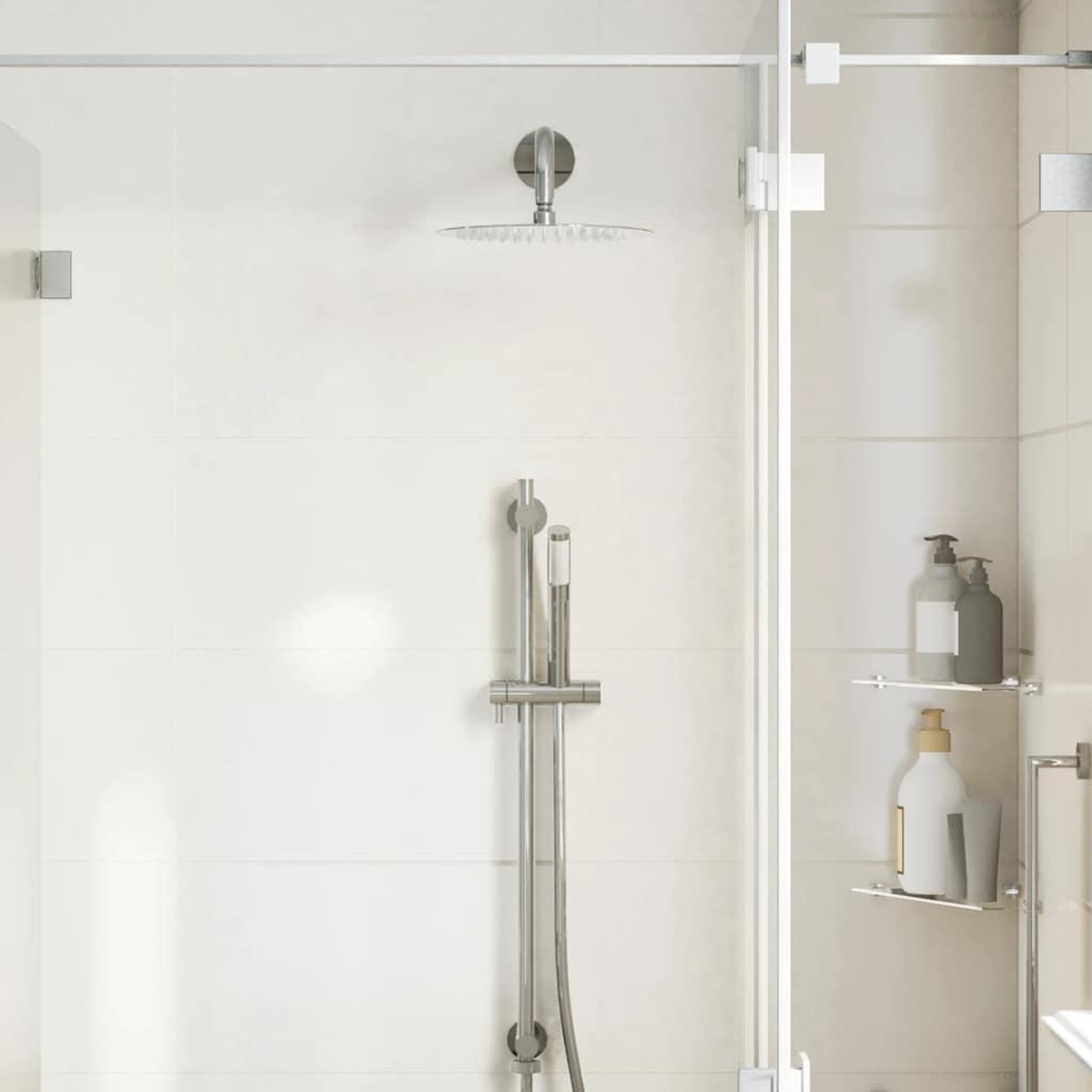 Voir la diapositive 3 : VIDAXL Pomme de douche pluie acier inoxydable 304 25 cm ronde