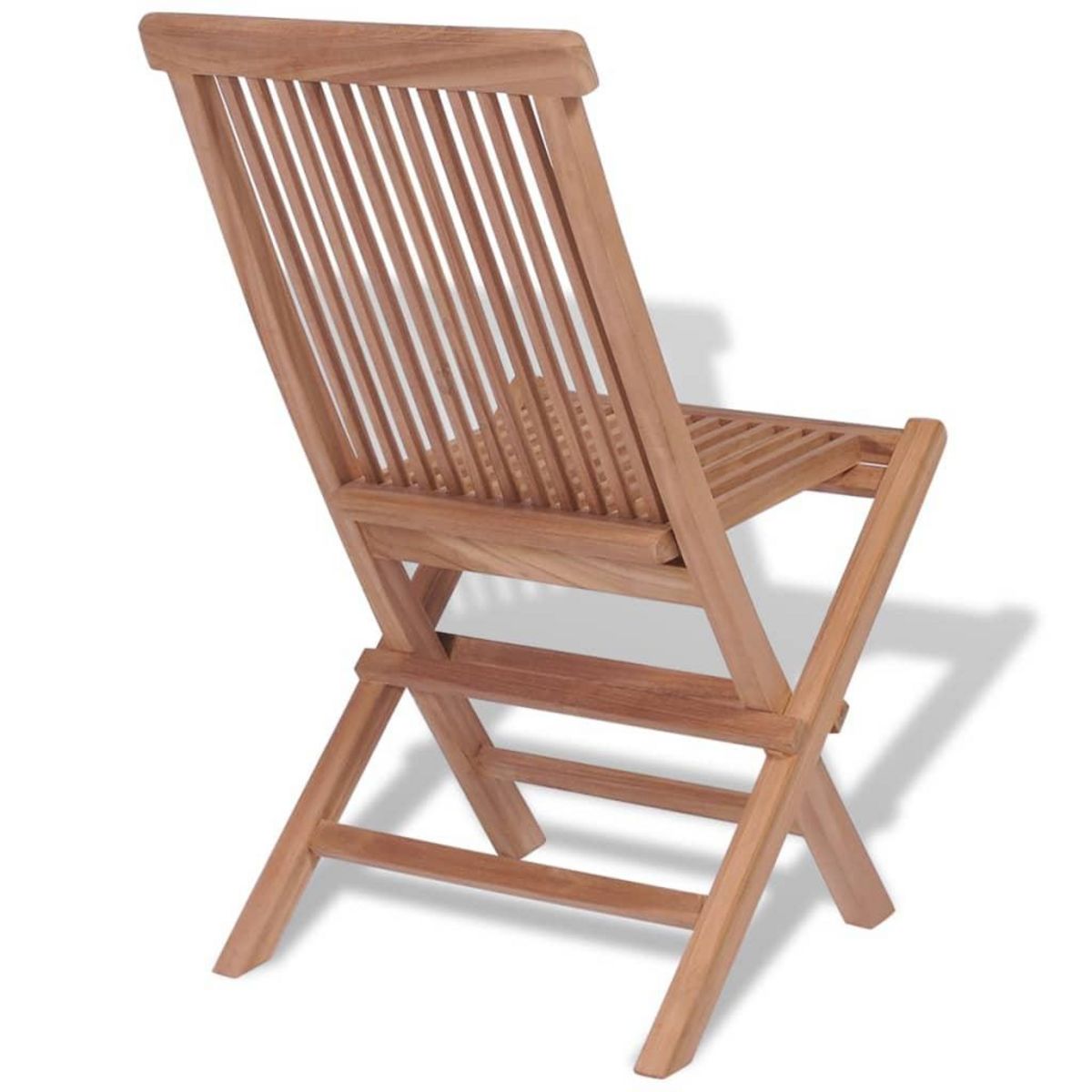 VIDAXL Chaises pliables de jardin lot de 4 Bois de teck solide