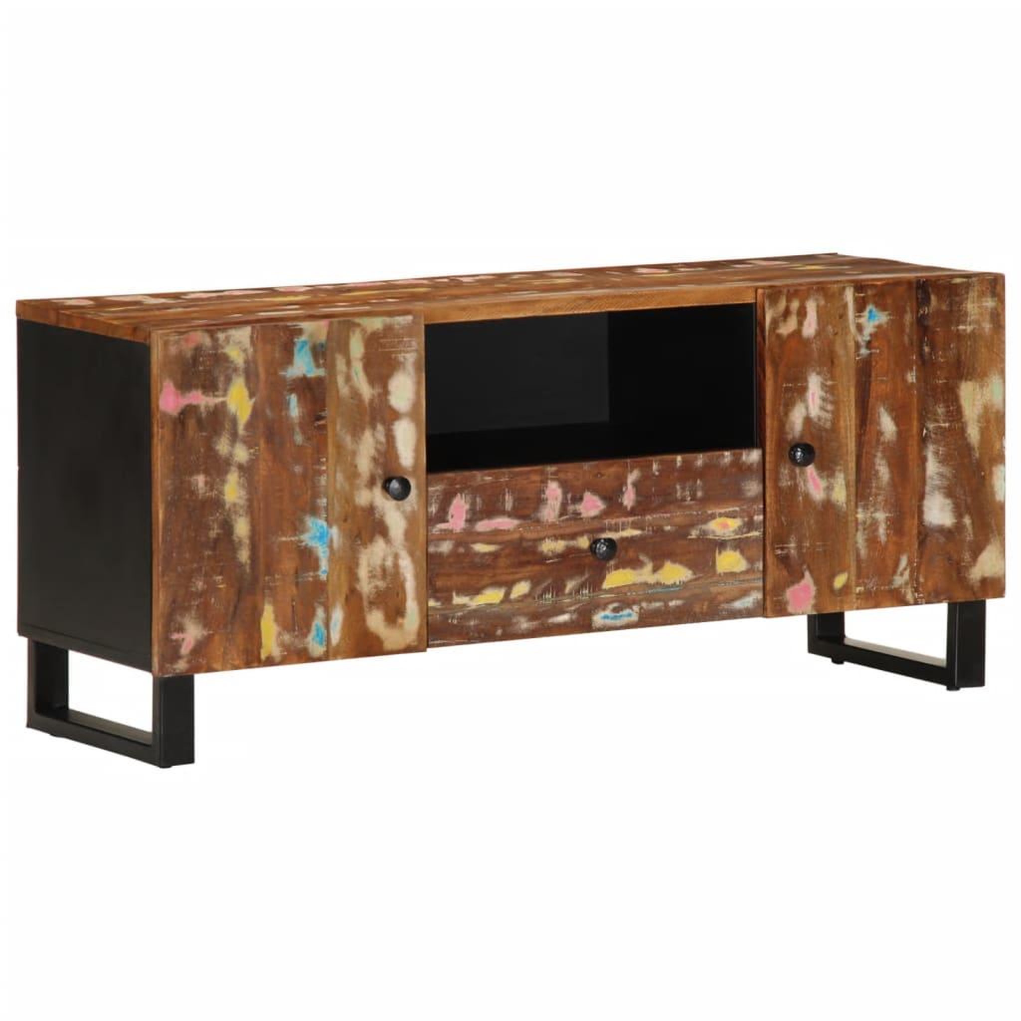 Voir la diapositive 2 : VIDAXL Meuble TV 105x33,5x46 cm bois de recuperation et d'ingenierie