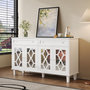Voir la diapositive 5 : MERAX Buffet 4 porte(s) 2 tiroir(s) - 140 cm blanc mdf