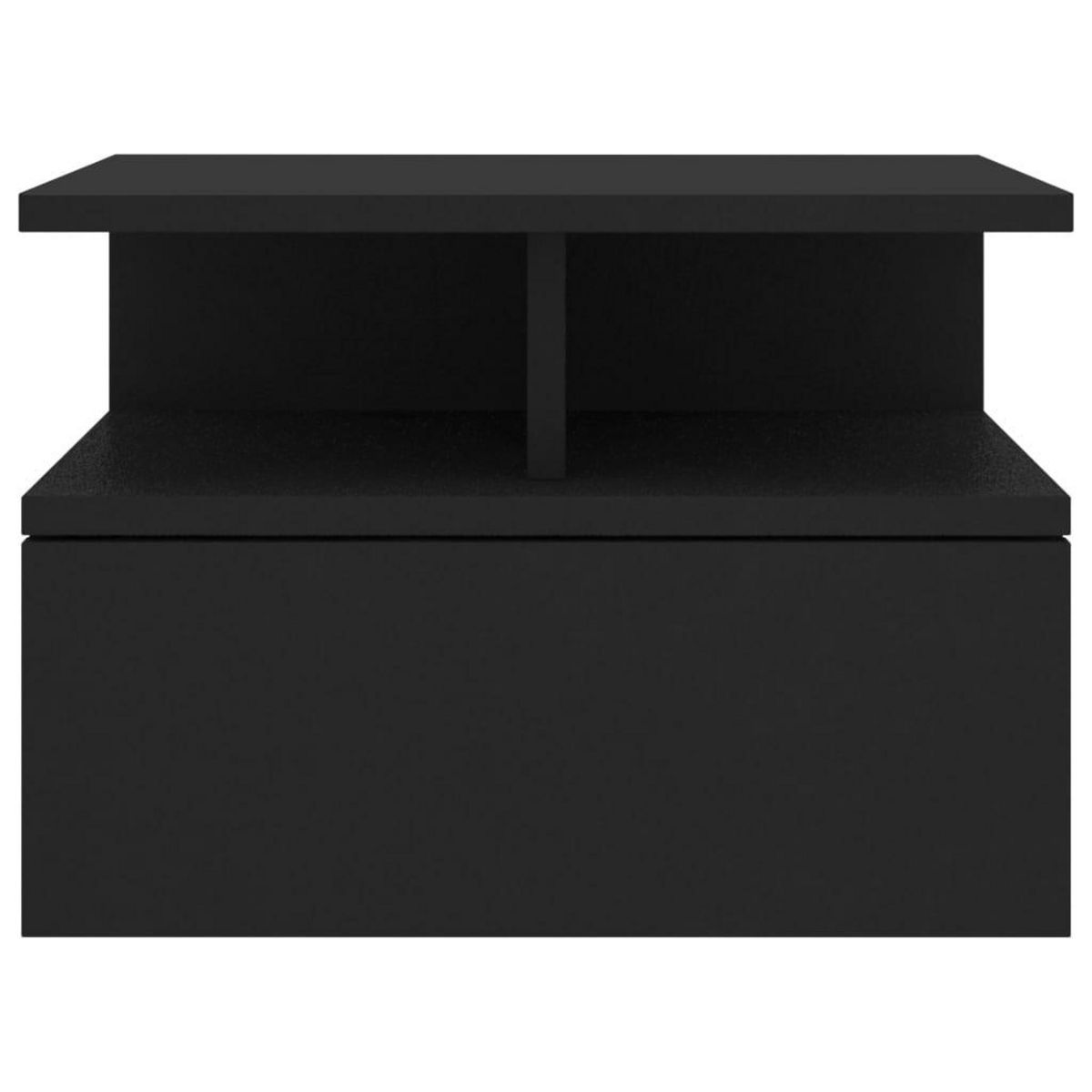 VIDAXL Tables de chevet flottantes 2 pcs Noir Bois d'ingenierie