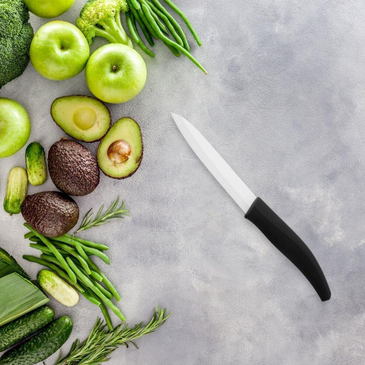 NIROSTA Lot de 2 couteaux d'office avec lame en céramique de 12,5 cm de long Nirosta Céramique