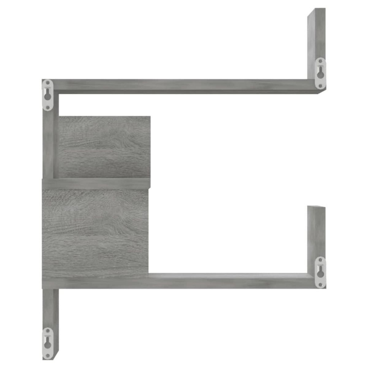 VIDAXL Etageres d'angle murales 2 pcs Sonoma gris 40x40x50 cm Bois