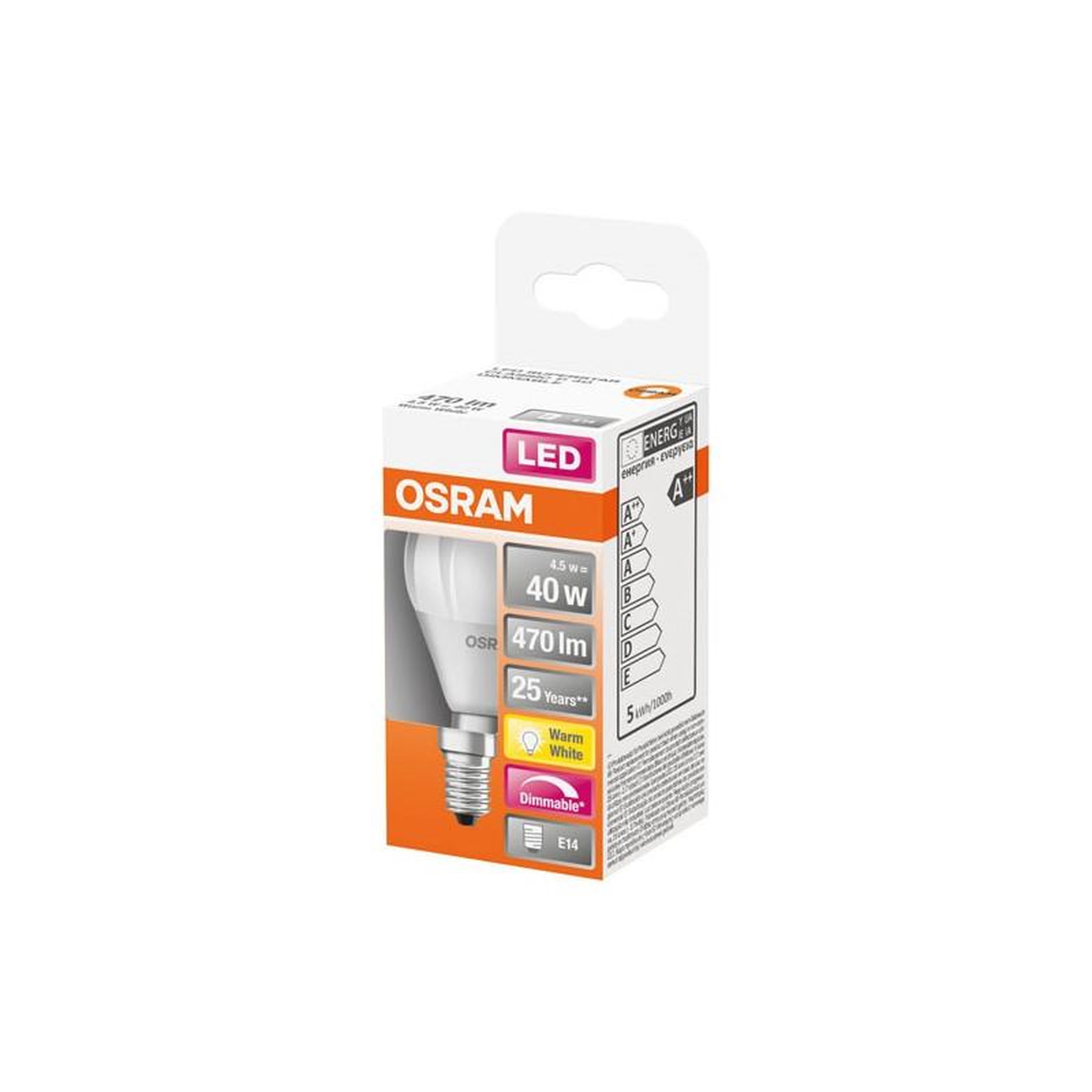 Osram LED SPH DEP.RADIA.DIM 4.5W E14 CHD BTE OSRAM - 4058075430938