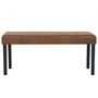 Voir la diapositive 3 : VIDAXL Banc 106 cm Marron Similicuir daim