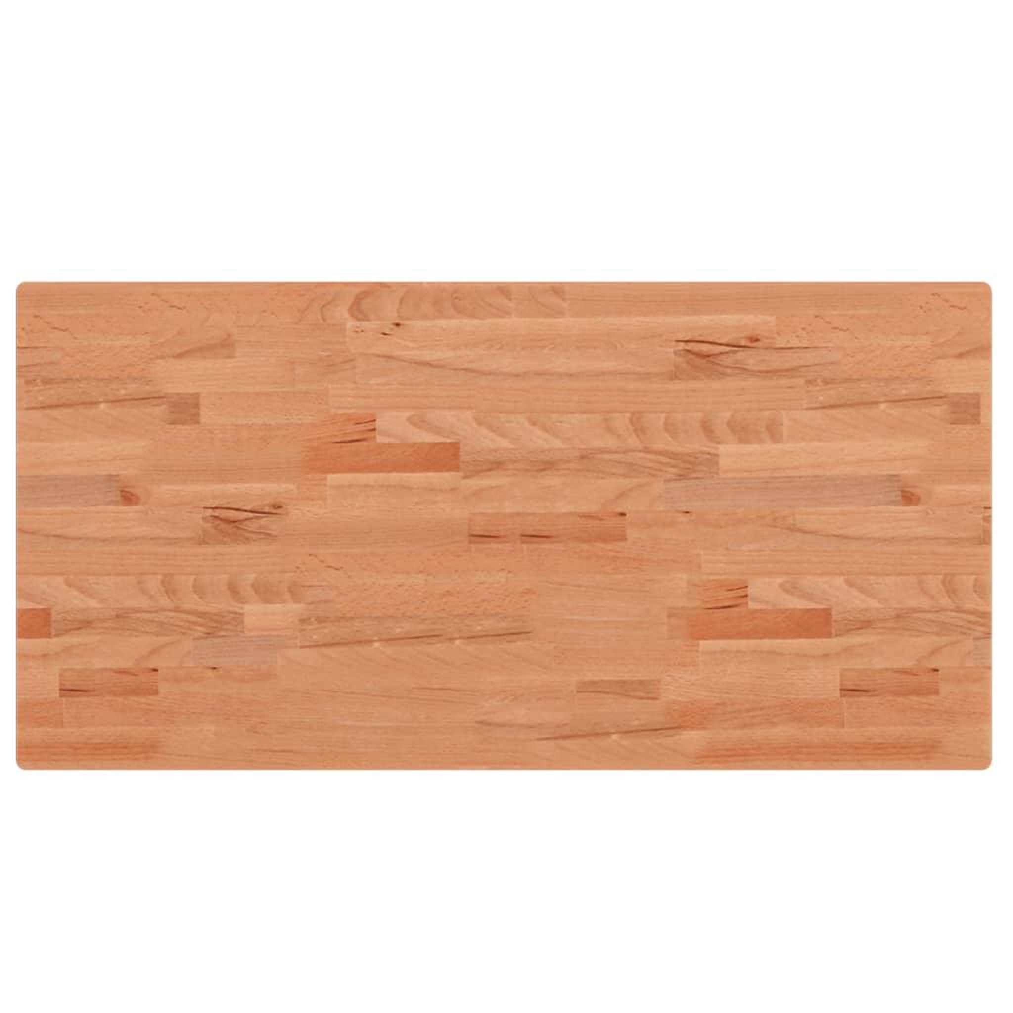 Voir la diapositive 2 : VIDAXL Dessus de table 100x50x2,5cm rectangulaire bois massif de hetre