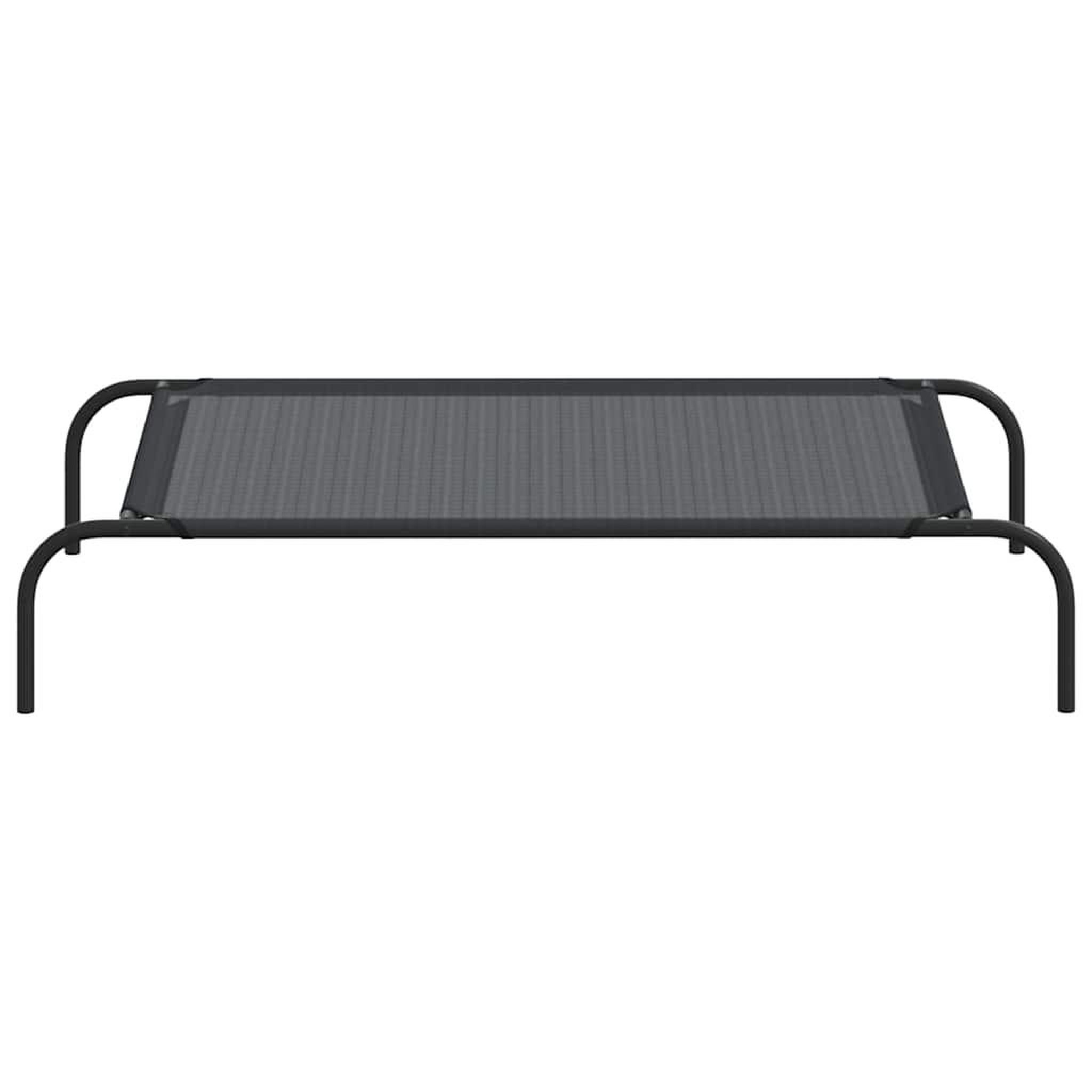 Voir la diapositive 4 : VIDAXL Lit sureleve pour chien Noir L Textilene