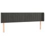 Voir la diapositive 3 : VIDAXL Tete de lit a LED Gris fonce 203x16x78/88 cm Velours