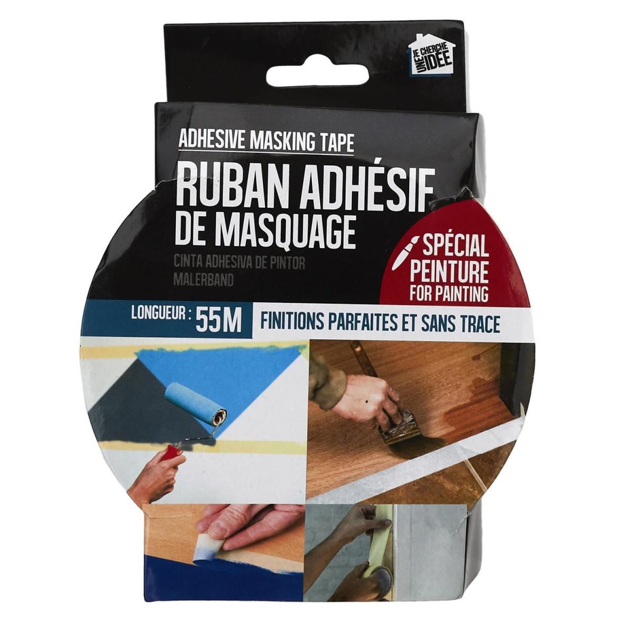 Voir la diapositive 6 : Je cherche une idee Ruban adhésif de masquage  peinture  55m blanc