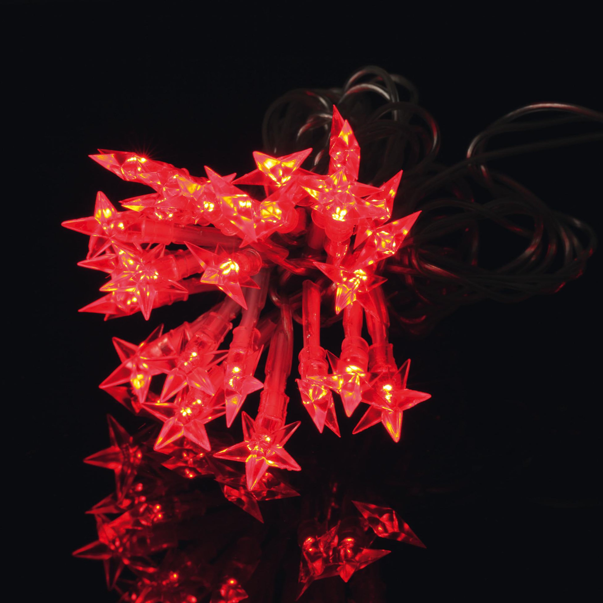 Voir la diapositive 3 : Eden Guirlande lumineuse étoiles souples 60 led rouge 8 fonctions
