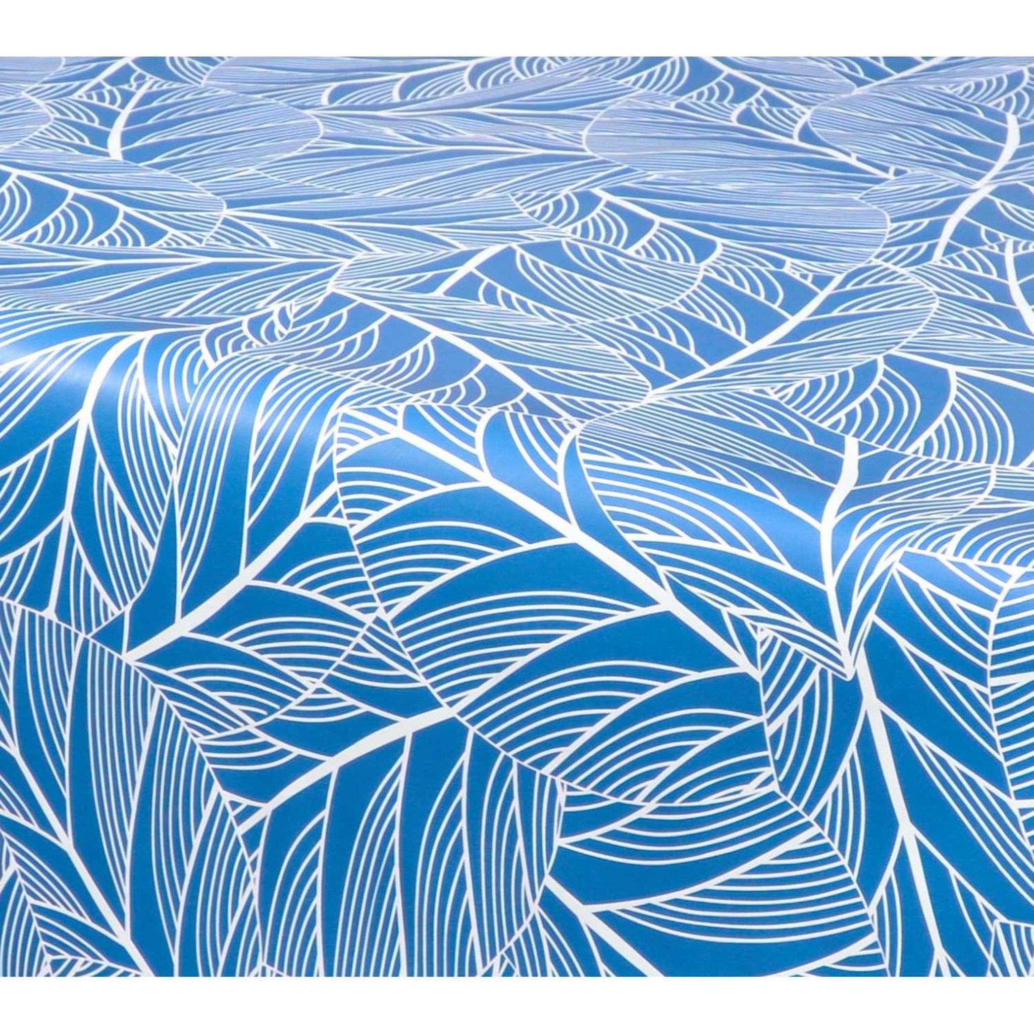 Voir la diapositive 3 : HABITABLE Nappe en toile cirée rectangulaire eloa - 140 x 250 cm - bleu