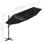 Voir la diapositive 6 : VIDAXL Parasol de jardin a 4 niveaux avec mat en aluminium noir 3x3 m