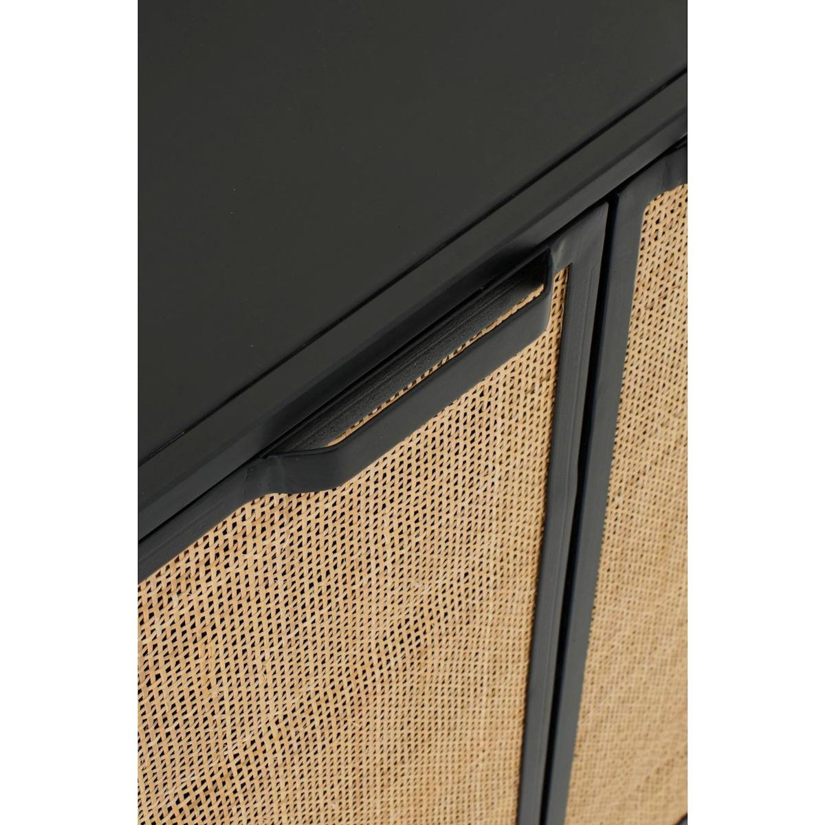 Paris Prix Buffet 2 Portes  Rickey  89cm Noir & Naturel