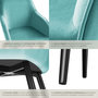 Voir la diapositive 5 : tectake Ensemble de 4 chaises cuir synthétique aspect velours turquoise/noir