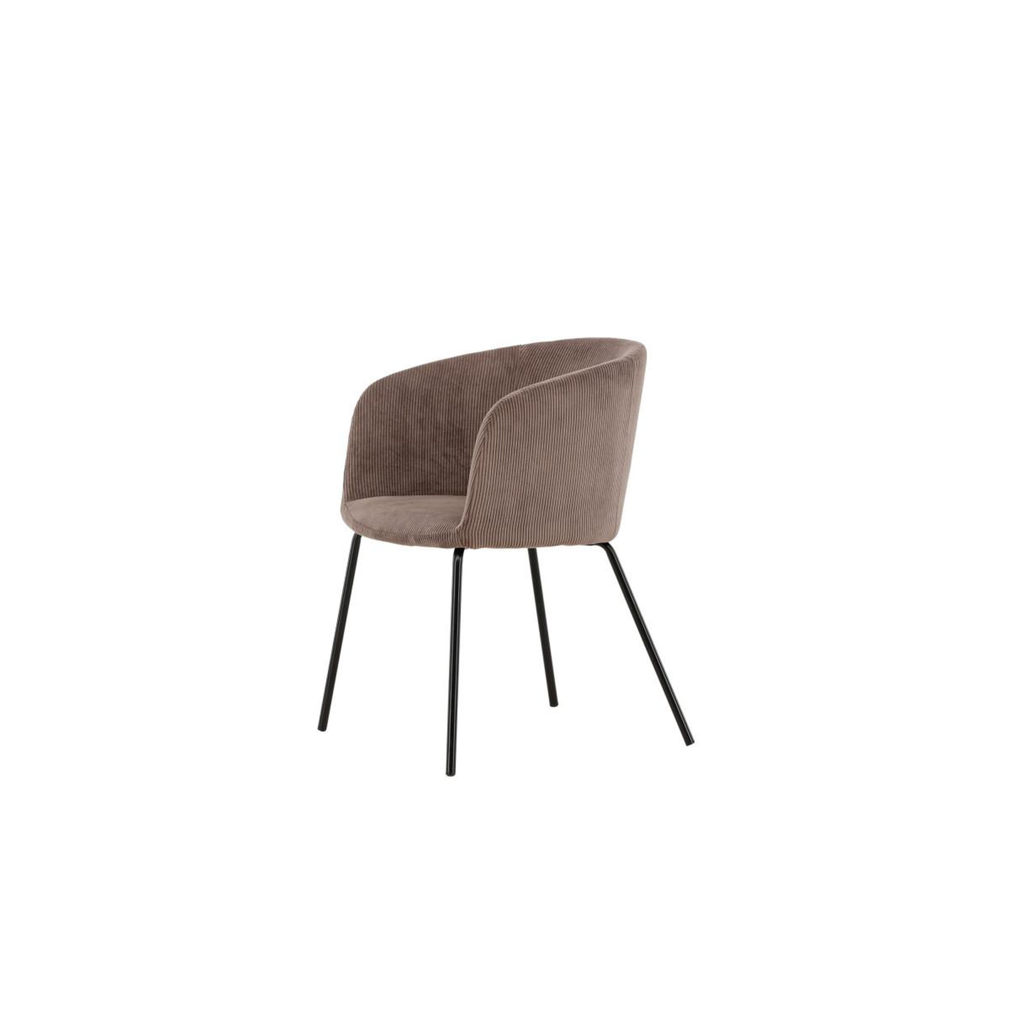 Voir la diapositive 4 : Paris Prix Chaise en velours côtelé  berit  78cm marron