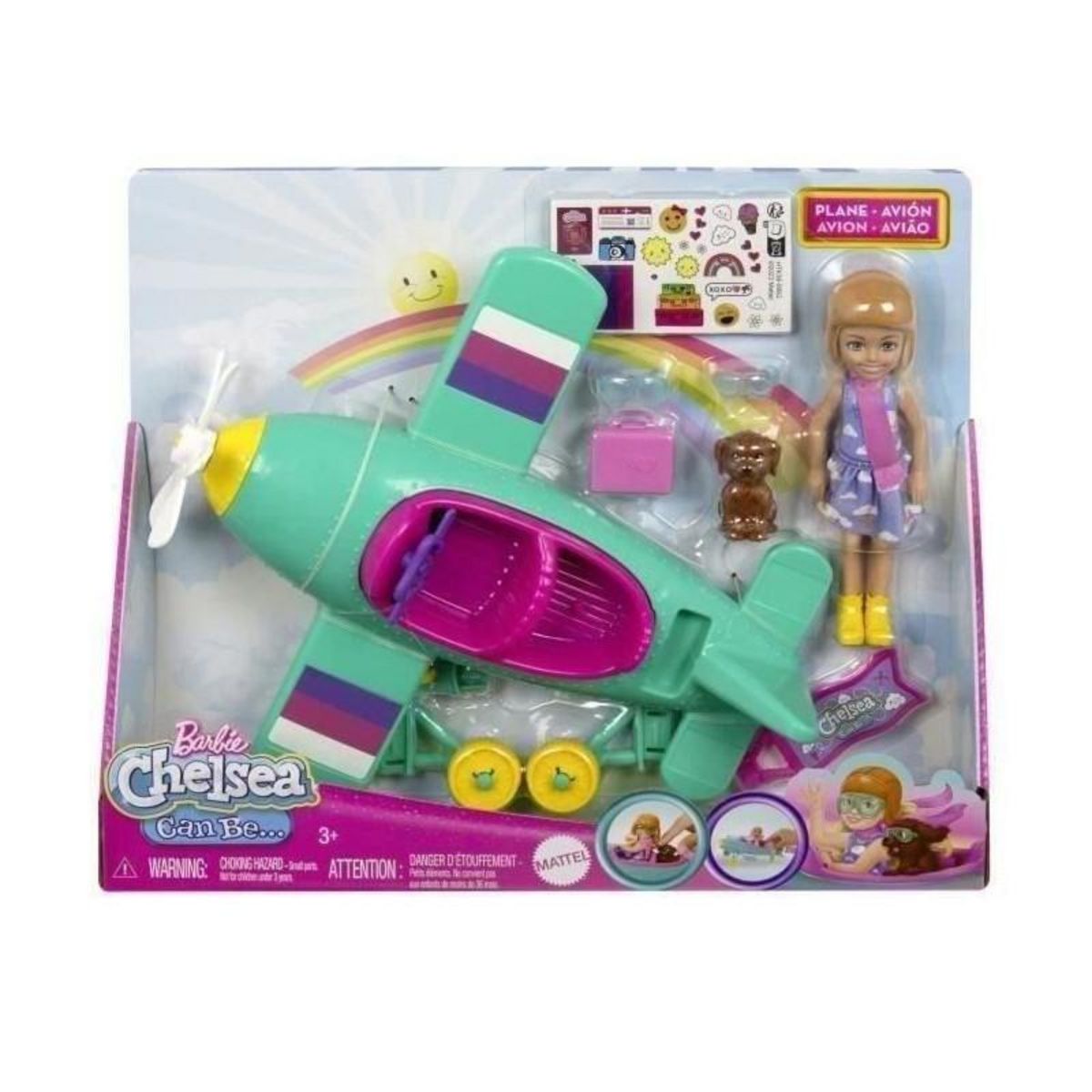 BARBIE CHELSEA ET SON AVION - BARBIE - HTK38