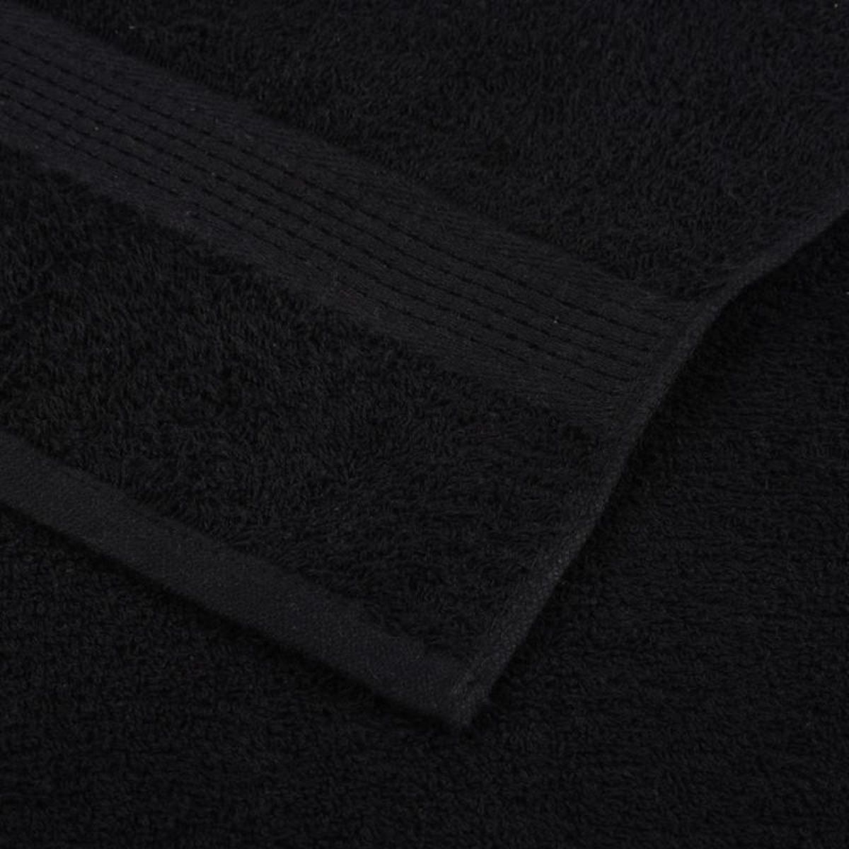 VIDAXL Serviettes de bain 2 pcs noir 100x150 cm 360 g m² 100% coton