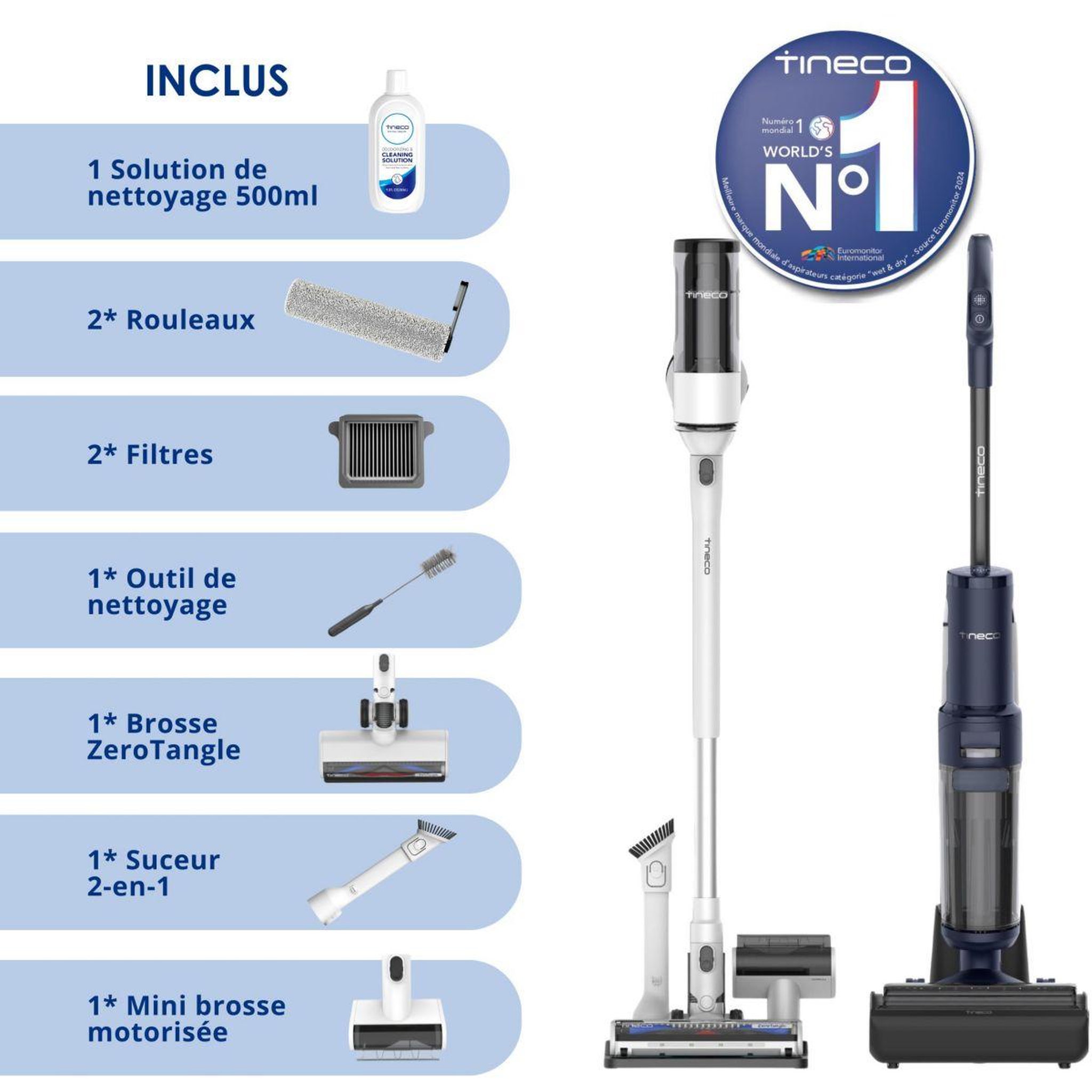 Voir la diapositive 2 : TINECO Aspirateur laveur Floor One Switch S7 Pet
