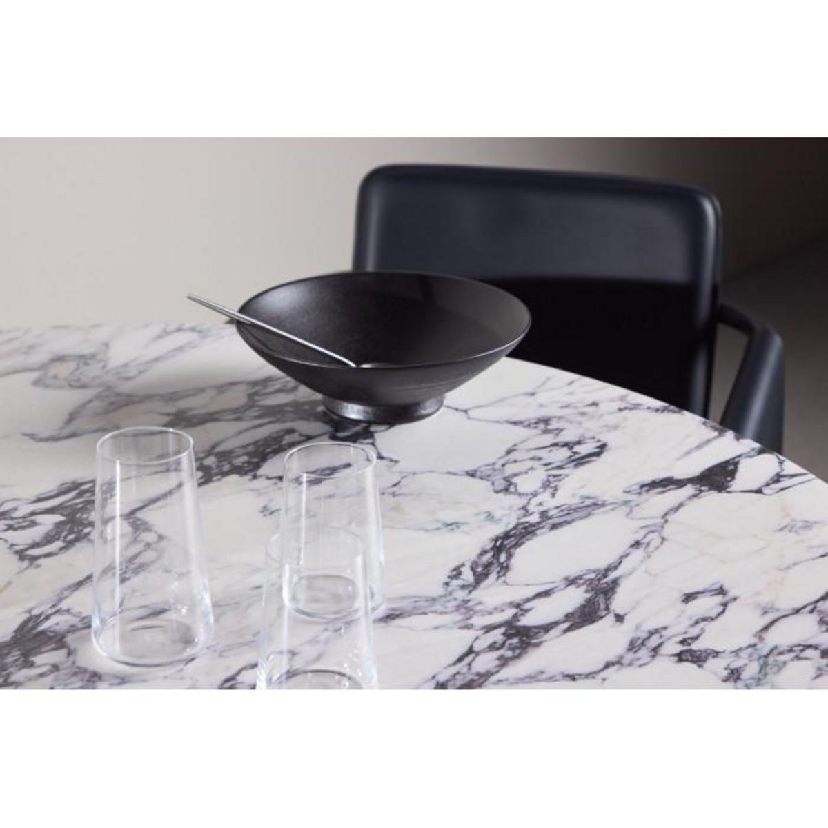 Paris Prix Table à Manger Ronde Effet Calacatta  Tekla  120cm Gris & Naturel