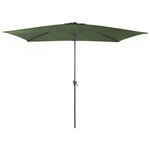 Proloisirs Parasol de jardin droit inclinable Manivelle 3 x 2 m en Aluminium et acier - kaki