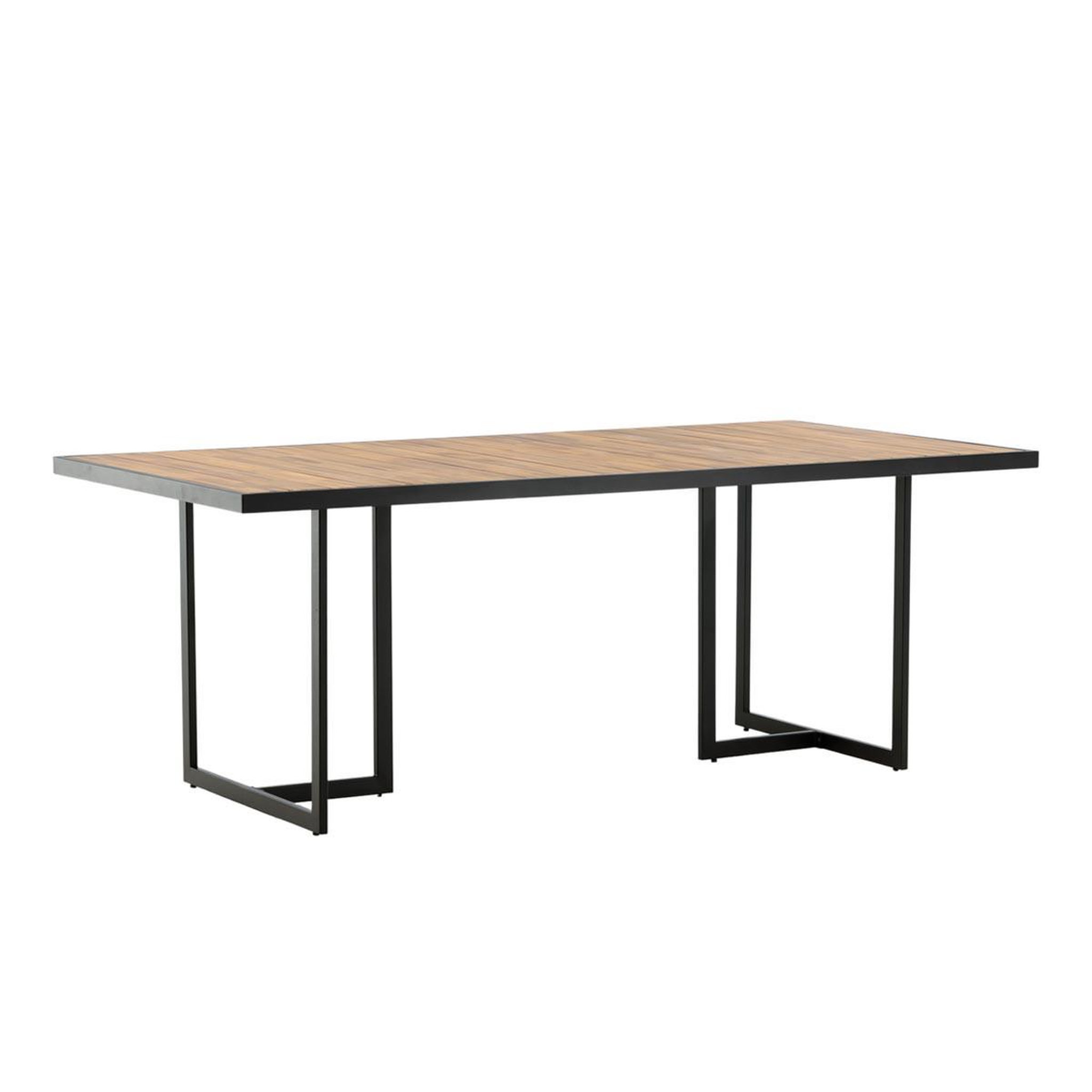 Paris Prix Table de jardin en bois  khung  200cm naturel & noir