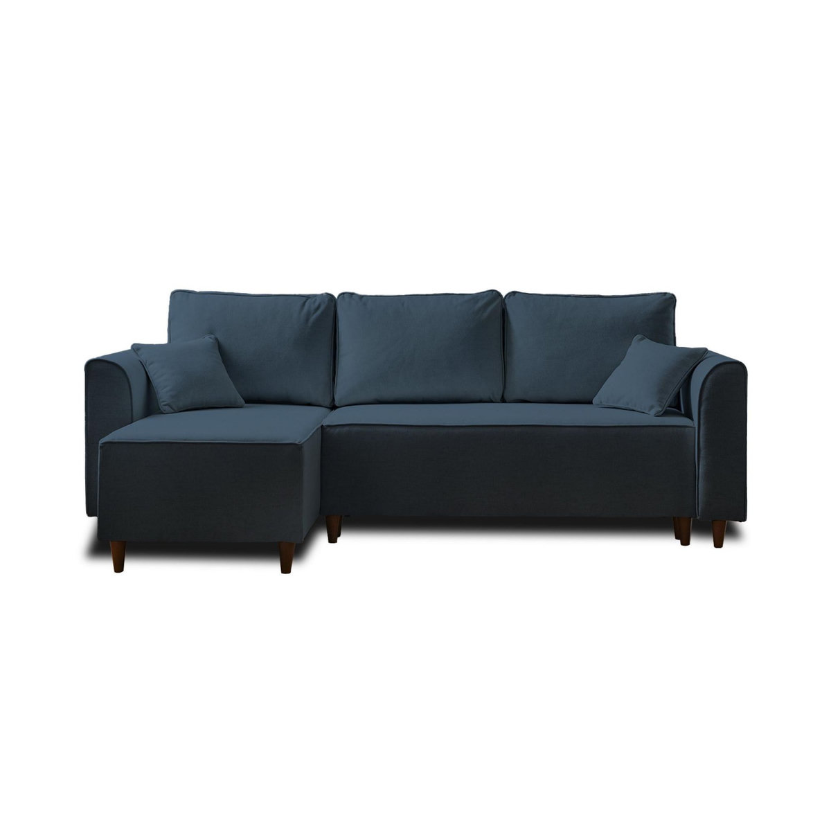 BEST MOBILIER Saphir - canapé d'angle réversible 4 places - convertible - avec coffre - en tissu