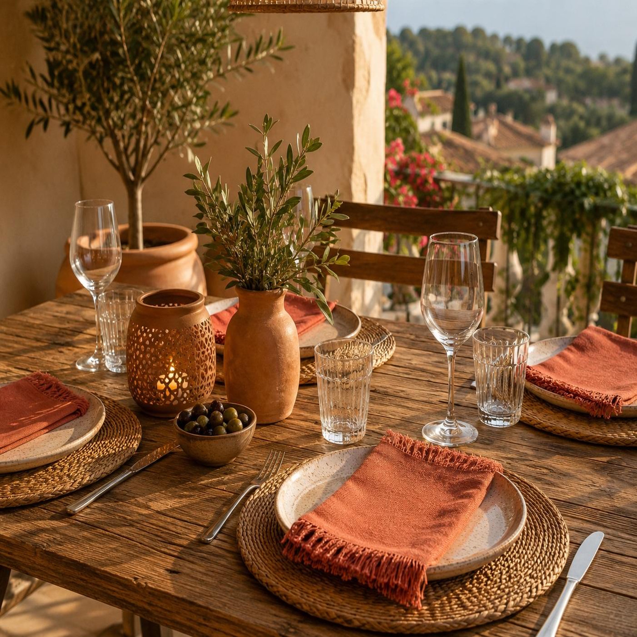 Voir la diapositive 2 : Eden 2 serviettes de tables a franges en coton